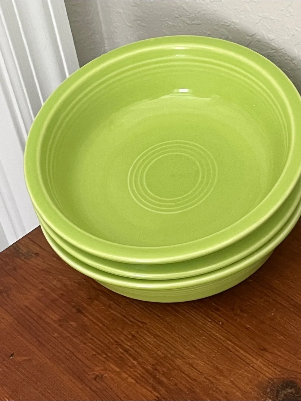 Fiestaware Homer Laughlin Chartreuse Ceramic Concentric Coupe /Cereal 7 in